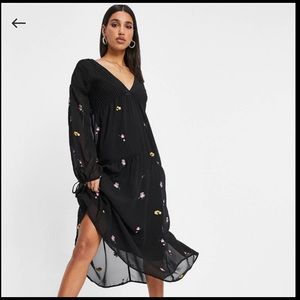 ASOS Design tiered midi dress